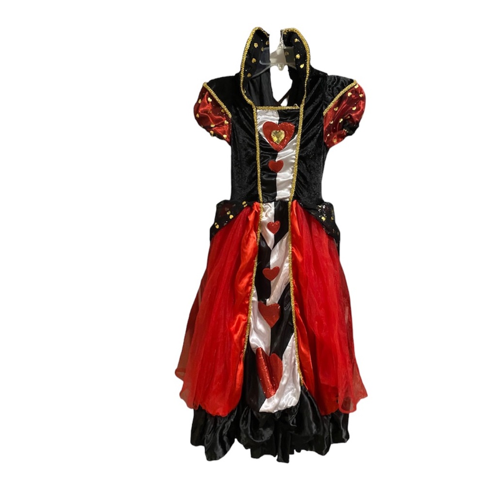 Girls Royal Red Queen Halloween costume size M